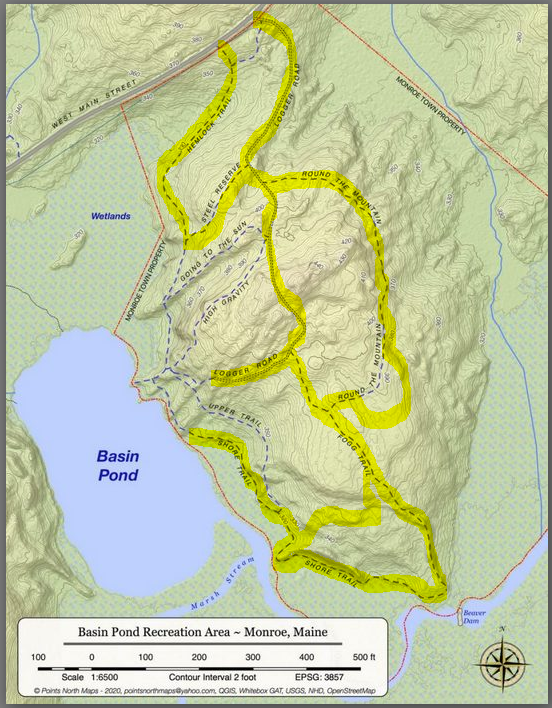 Basin Pond Trails that are biking friendly.